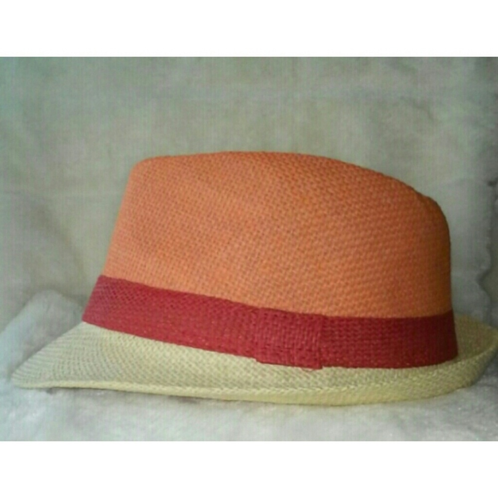 Orange Straw Fedora - image 2